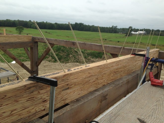 salvaged timber frame